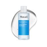 Murad Clarifying Toner bottle closeup with oil-control cooling formula to refresh skin.