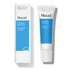 Murad Clarifying Water Gel bottle close-up for clear, hydrated skin.