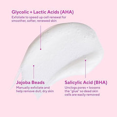 Murad exfoliating cleanser sodium PCA ingredient highlight indicating moisture retention benefits.