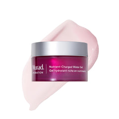 Murad Nutrient-Charged Water Gel packaging highlighting oil-free hydration for all skin types.