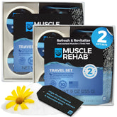 Muscle Rehab bath bomb arnica eucalyptus for soothing post-workout recovery.