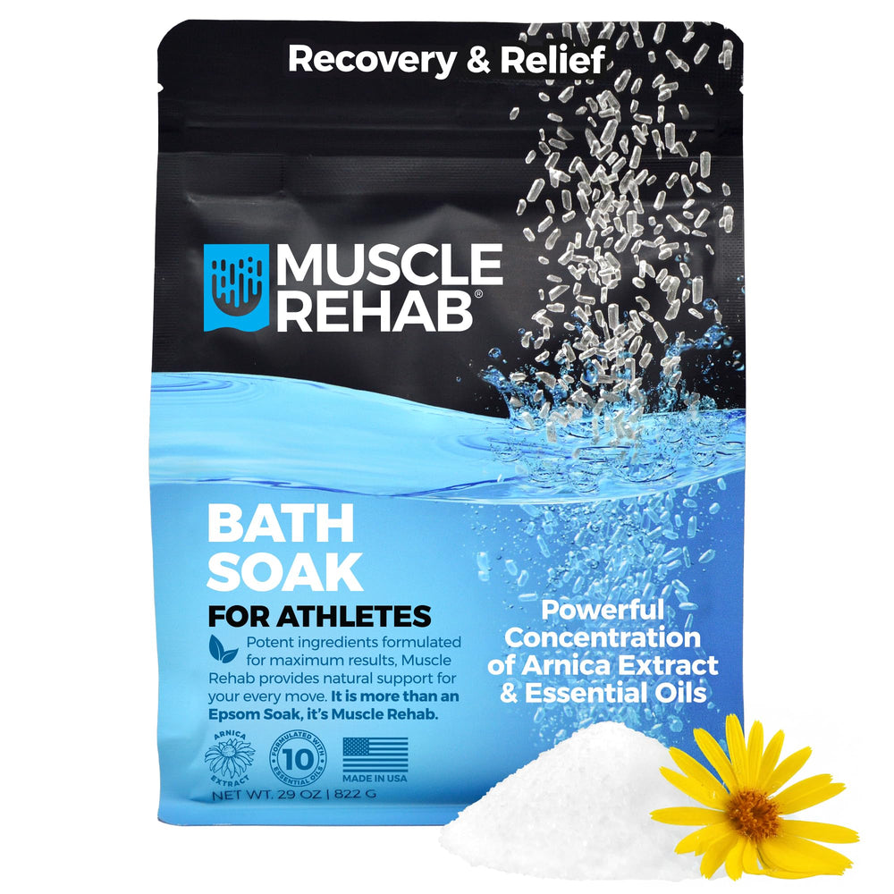 Muscle Rehab Recovery Soak bottle-pour offers mess-free post-workout use