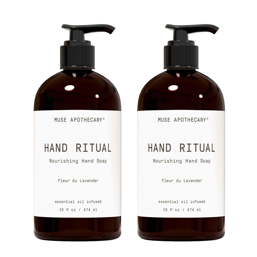 Muse Apothecary Hand Ritual bottle-front with lavender aroma for a refreshing cleansing ritual.