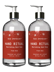 Muse Apothecary Hand Ritual bottle with rich foam for a luxurious cleansing experience.