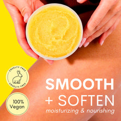 Muun Turmeric Scrub ingredients acid blend — hints of pore-cleaning and renewal benefits.