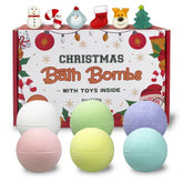 Muyiz Christmas bath bombs with six colors for festive kid-friendly bath time.