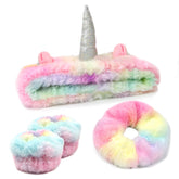 My Novel Things face wash headband rainbow elastic keeps hair away during skincare routine
