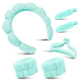 My Novel Things spa headband green wash face keeps hair dry during cleansing