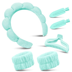 My Novel Things spa headband green wash face keeps hair dry during cleansing