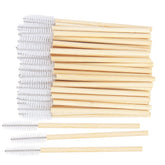 MyAoKuE-UP bamboo mascara wands pack 100 in white for clean, hygienic lash applications.