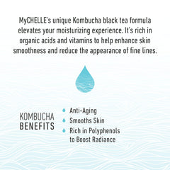 MyCHELLE Deep Repair Cream Kombucha Tea blend ingredient spotlight on label.