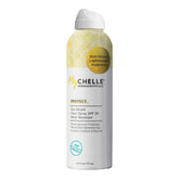 MyChelle Sun Shield Clear Spray SPF 30 bottle for easy, even protection.