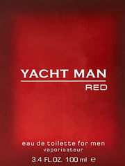 Myrurgia Yacht Man Red bottle-closeup highlights premium bottle quality