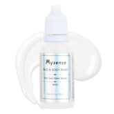 Mysense white face paint bottle closeup for bold cosplay color.