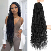 Mytarku Soft Locs 24 inch curly ends closeup shows lightweight fullness.