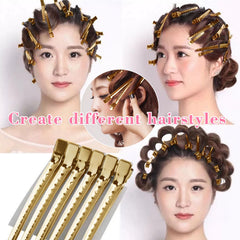 Mythos hair clip used in shower showing hair remains pinned