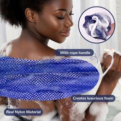 Mytium net sponge dense mesh delivering rich lather with less soap