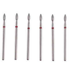 MZCMSL six flame-cuticle bits in case for precise cuticle cleaning.