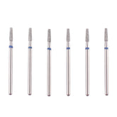 MZCMSL tapered barrel cuticle bit set in case for easy storage and on-the-go use