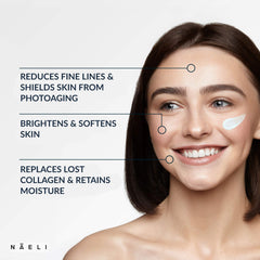 NAELI Face Moisturizer with hyaluronic acid delivers plump, hydrated skin and gentle anti-aging support.