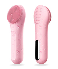 Nagacoola CLIE facial cleansing brush pink with silicone bristles providing gentle cleansing and exfoliation