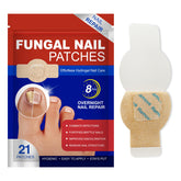 Nail Patches 21Pcs closeup shows clear patches for gentle toenail care.