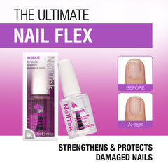 Nail Tek Hydrate application on nails as base coat for smoother polish.