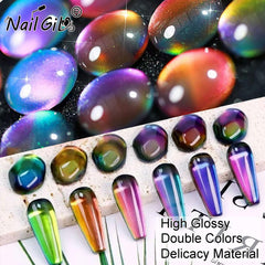 NAILGIL black gel swatch demonstrates bold pigment with single-coat potential.