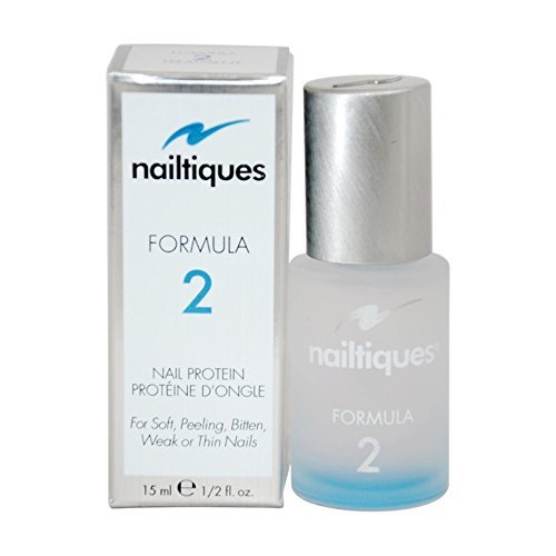 Nailtiques Formula 2 nail protein bottle for stronger nails with quick-dry finish
