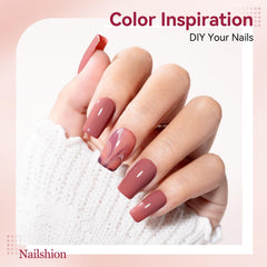 Nailshion Nude Grays greige taupe bottle highlights timeless neutral options.