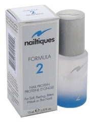 Nailtiques Formula 2 bottle closeup showing protein-rich formula for stronger nails
