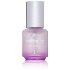 Nailtiques Nail Protein Formula 2 Plus on nails after application offering stronger, chip-resistant results.