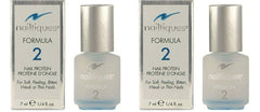 Nailtiques Nail Protein Formula 2 bottle provides quick-dry strengthening for nails.