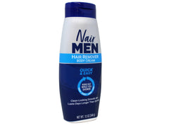Nair hair remover back application image highlights easy reach on hard-to-see areas.