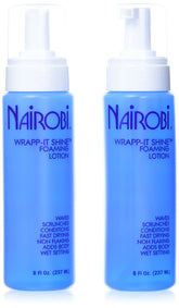 Nairobi Wrapp-it Shine bottle pour demonstrates easy application and conditioning