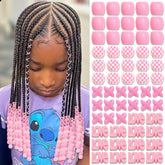 NAISKA pink hair beads for braids, lightweight and eye-catching accessory for every look