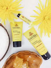 Aloe vera and sunflower oil in The Naked Bee lotion for moisturized skin.