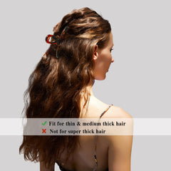 Nalodu hair claw clip large 4-inch butterfly shiny brown pairs well with warm outfits.