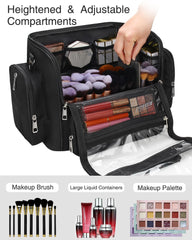 NAONAYA clear makeup brush holder with lid lets you see brushes at a glance.