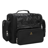 NAONAYA makeup brush bag tall compartments keep brushes organized during travel.
