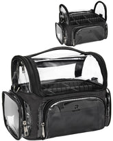 NAONAYA makeup brush case clear front view for quick brush selection.