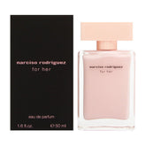 Narciso Rodriguez For Her EDP bottle close-up, elegant pink bottle for daily wear.