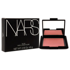 NARS Orgasm blush application brush facilitates precise, smooth application.