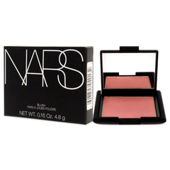 NARS Orgasm blush glow finish close-up highlights luminous shimmer for glow.