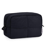 Narwey Puffy makeup bag front view shows chic quilted design for travel organization.