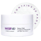 NassifMD Exfoliating Detox Pads pack shot shows at-home exfoliation for radiant skin