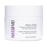 NassifMD Exfoliating Detox Pads in product packaging for skincare routine.