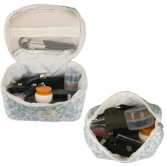 NATINSA makeup bag brush-slot interior keeps daily brushes organized
