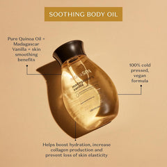 NATIVA SPA Madagascar Vanilla Body Oil pour action captures fast-absorbing moisture for velvety skin.