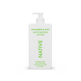 Native Body Lotion bottle front view for refreshing hydration with plant-based moisturizers.